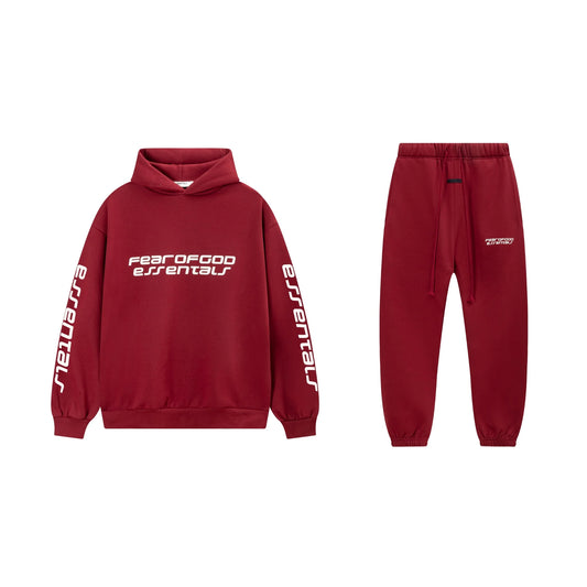 Retro Red Essentials Tracksuit Pullover