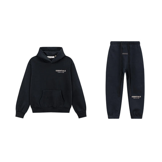 Black Essentials Tracksuit Pullover