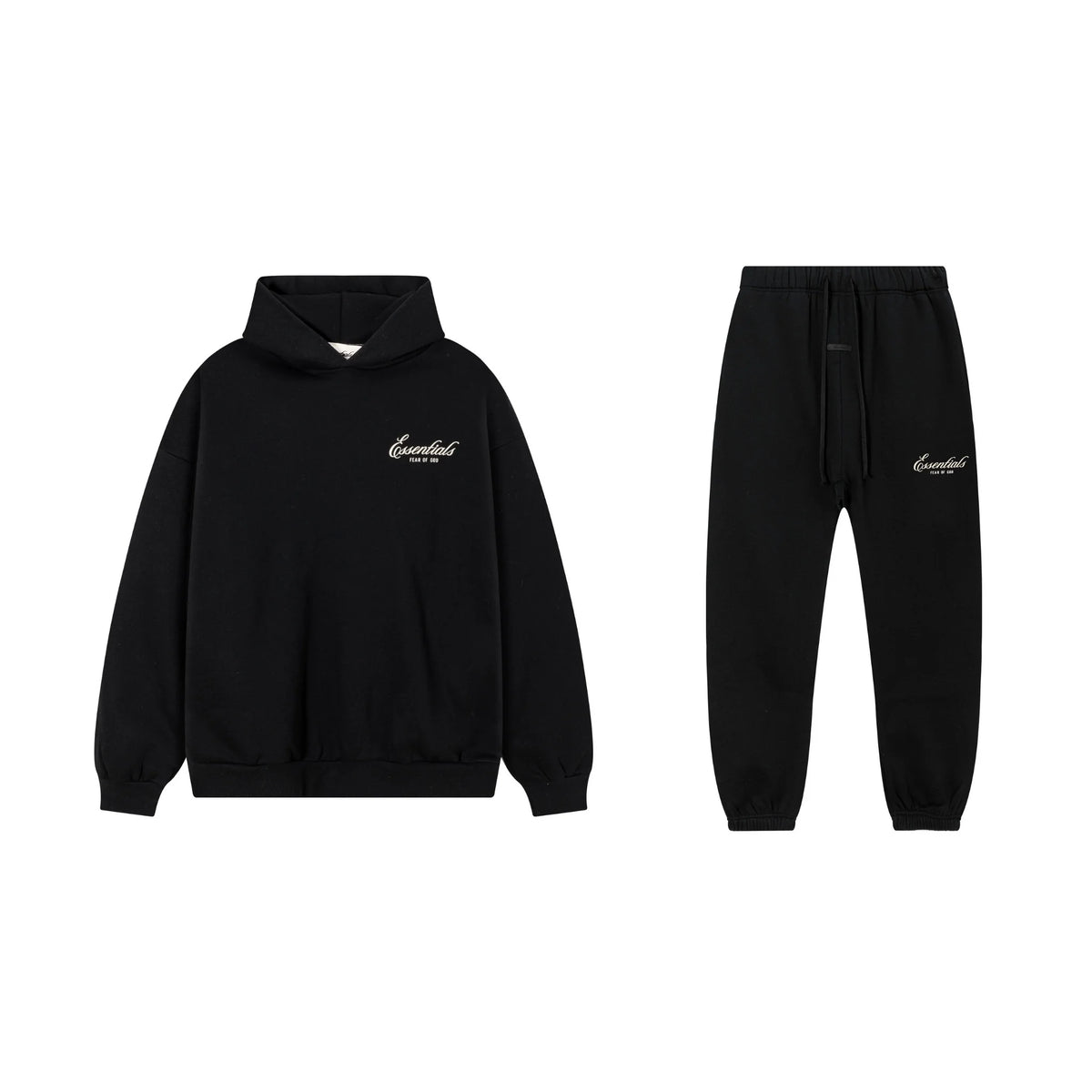 Black Essentials Tracksuit Pullover