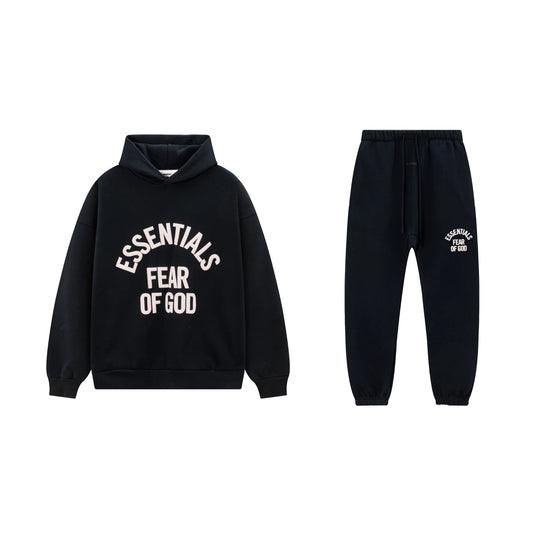 Black Essentials Tracksuit Pullover