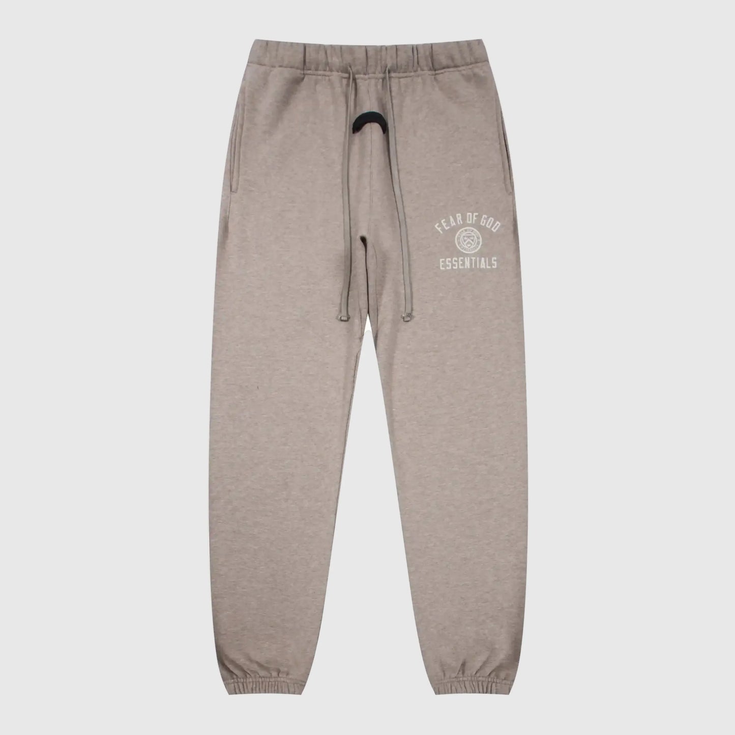 Essentials casual streetwear heathered grey sweatpants by Fear of God outfit