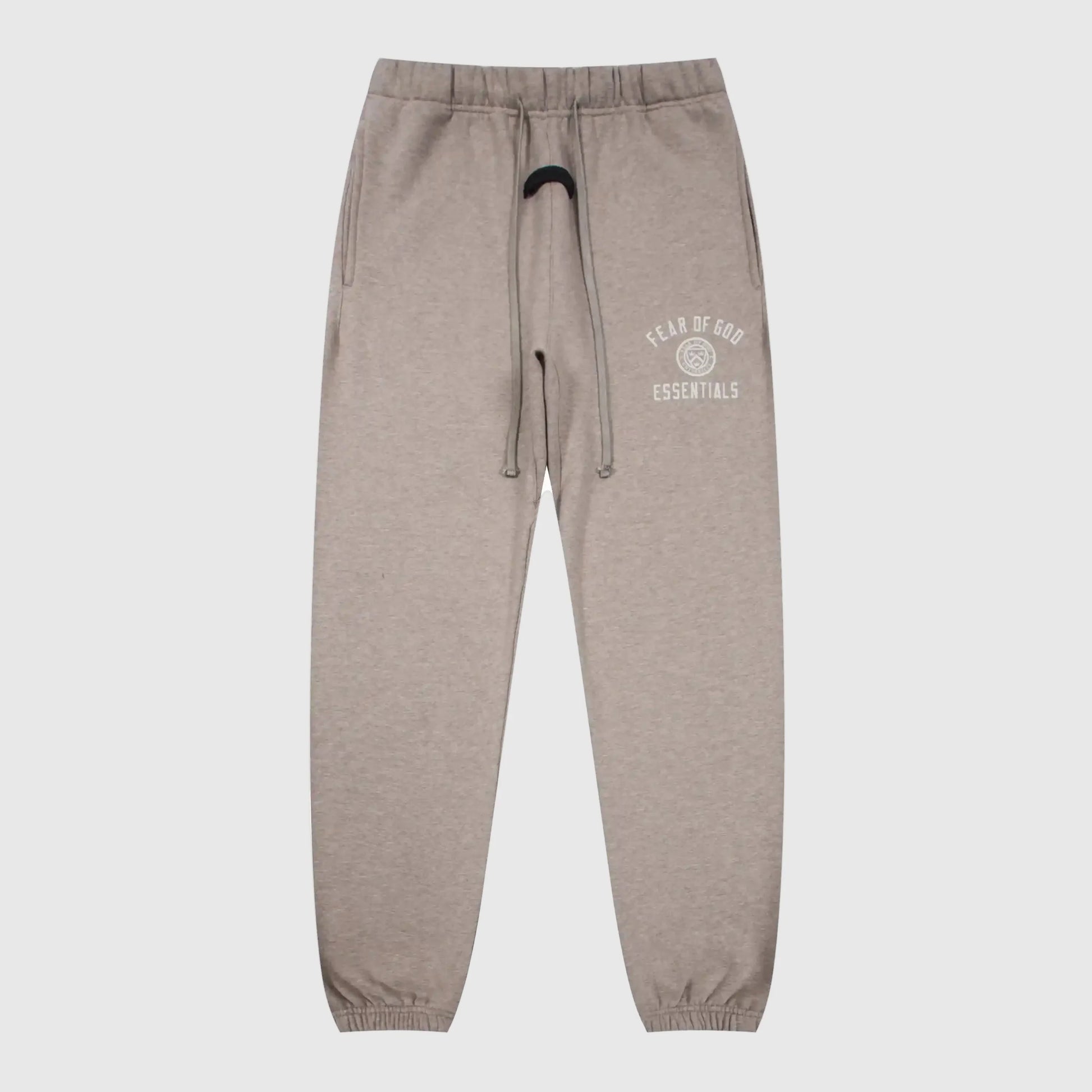 Essentials casual streetwear heathered grey sweatpants by Fear of God outfit