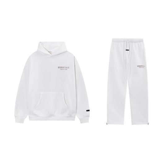 White Essentials Tracksuit Pullover