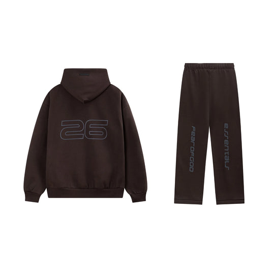 Dark Brown Essentials Tracksuit Pullover