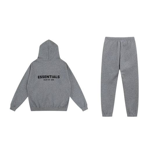 Cloudy Gray Essentials Tracksuit Pullover