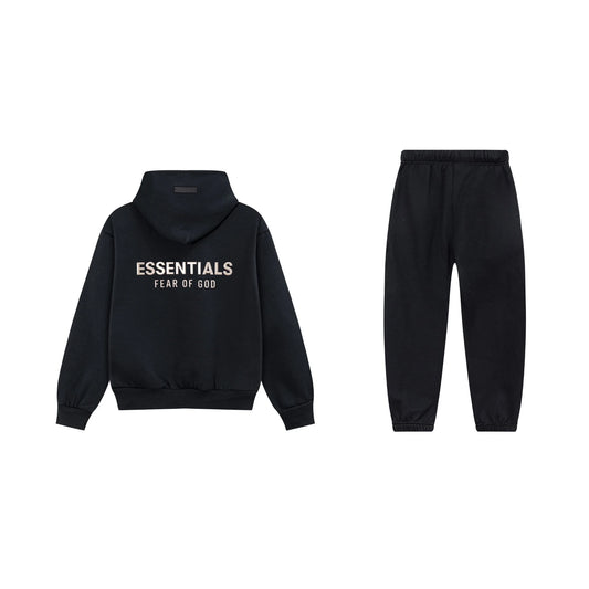 Black Essentials Tracksuit Pullover