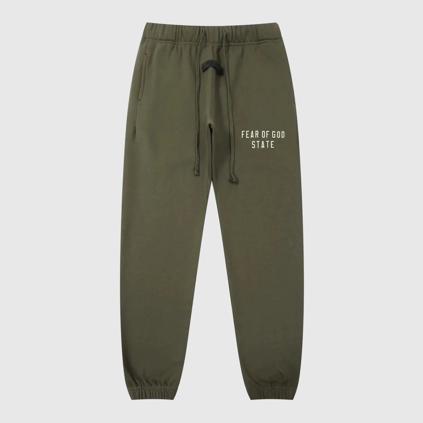 Premium fleece fabric detail on hemlock sweatpants by Fear Of God