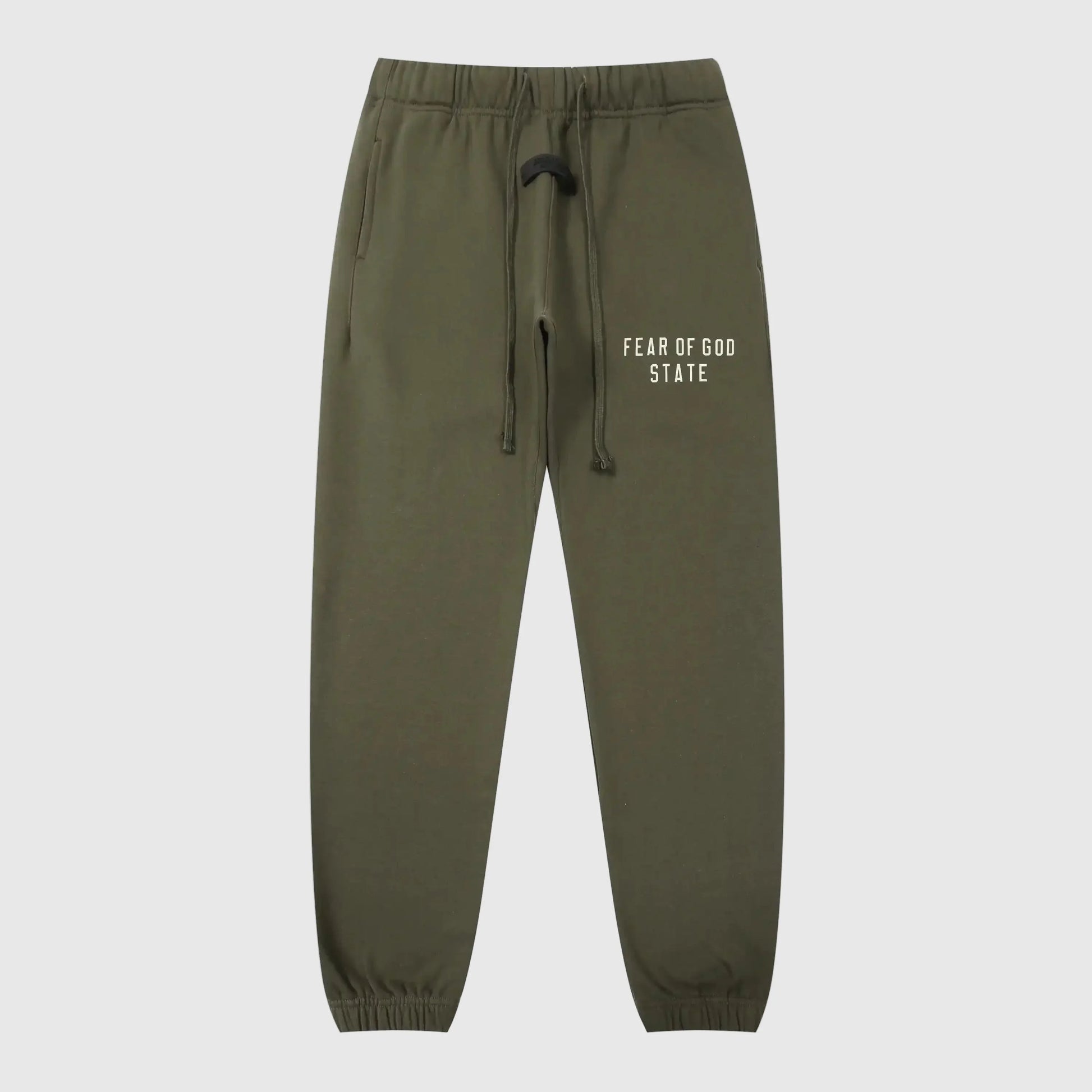 Premium fleece fabric detail on hemlock sweatpants by Fear Of God