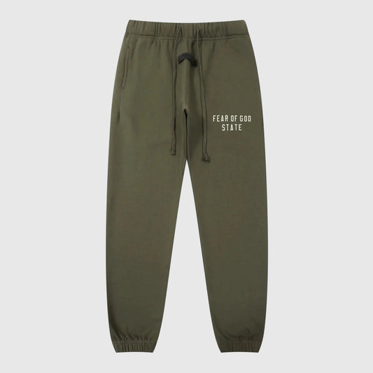 Premium fleece fabric detail on hemlock sweatpants by Fear Of God