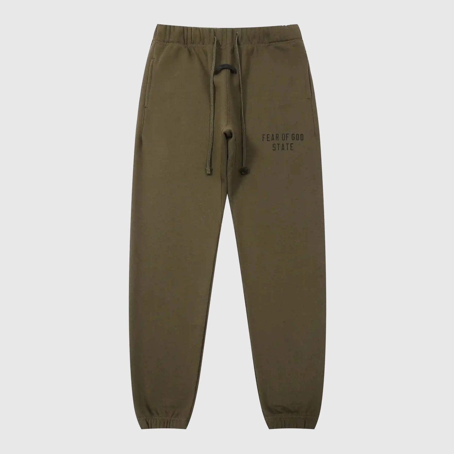 Premium fleece fabric detail on woodland sweatpants by Fear of God