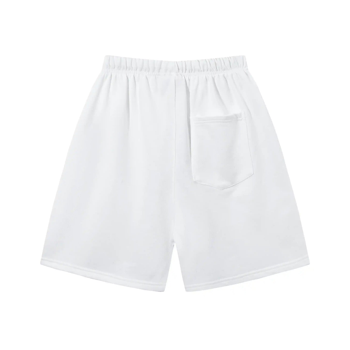 Fear of God Essentials shorts in eggshell neutral fleece with tonal logo and clean fit
