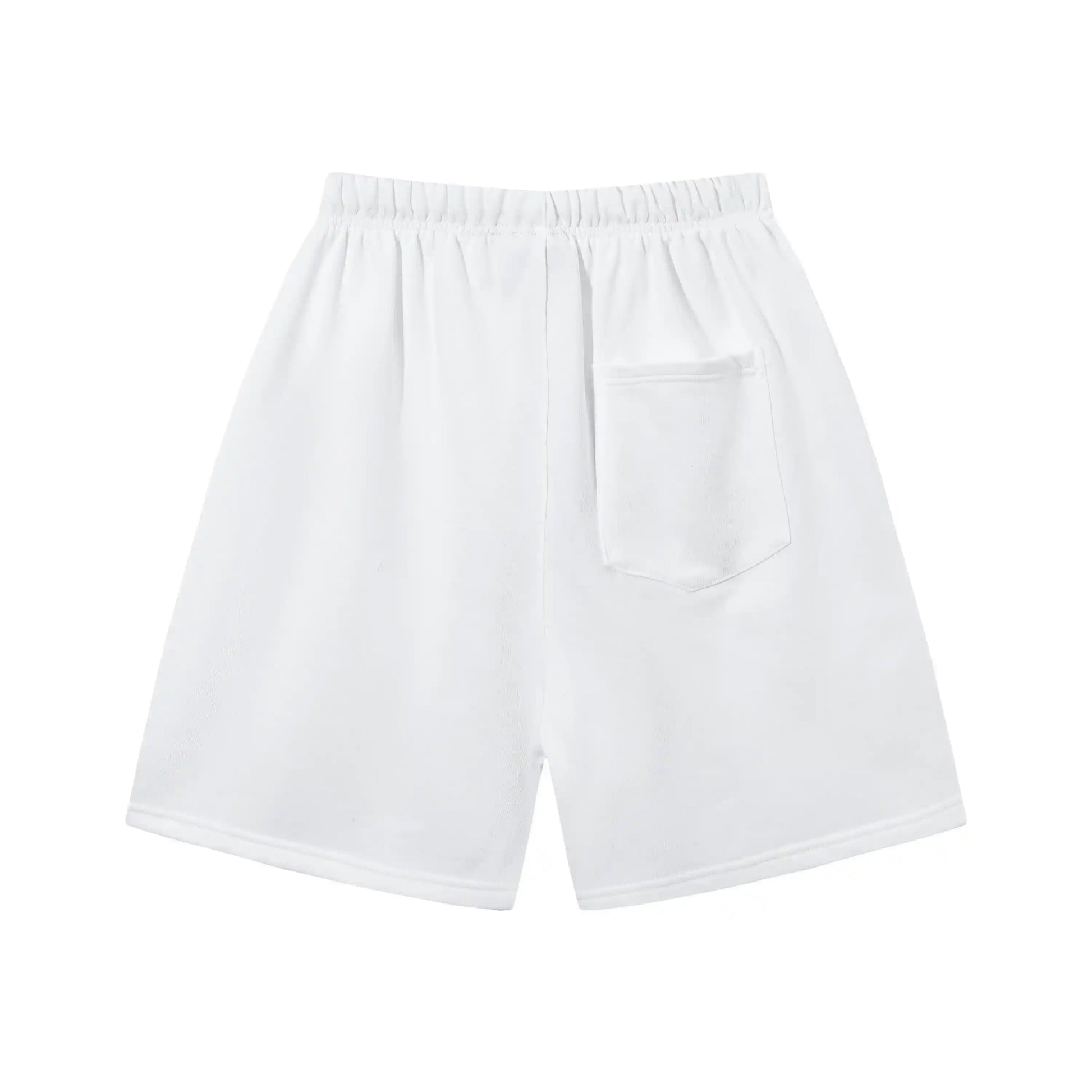 Fear of God Essentials shorts in eggshell neutral fleece with tonal logo and clean fit