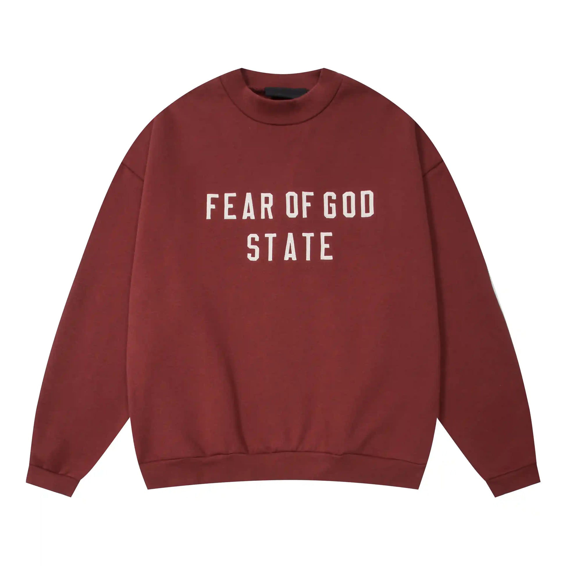 Essentials dark chestnut fleece joggers with elastic waistband comfort by Fear Of God