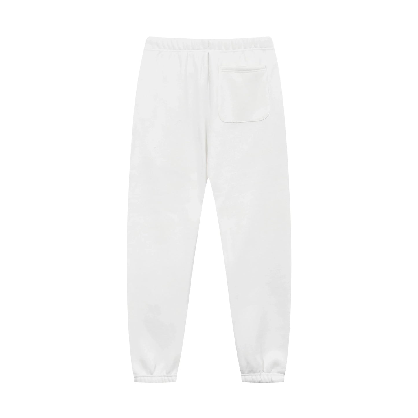 Fear of God Essentials eggshell tracksuit back view hoodie and joggers
