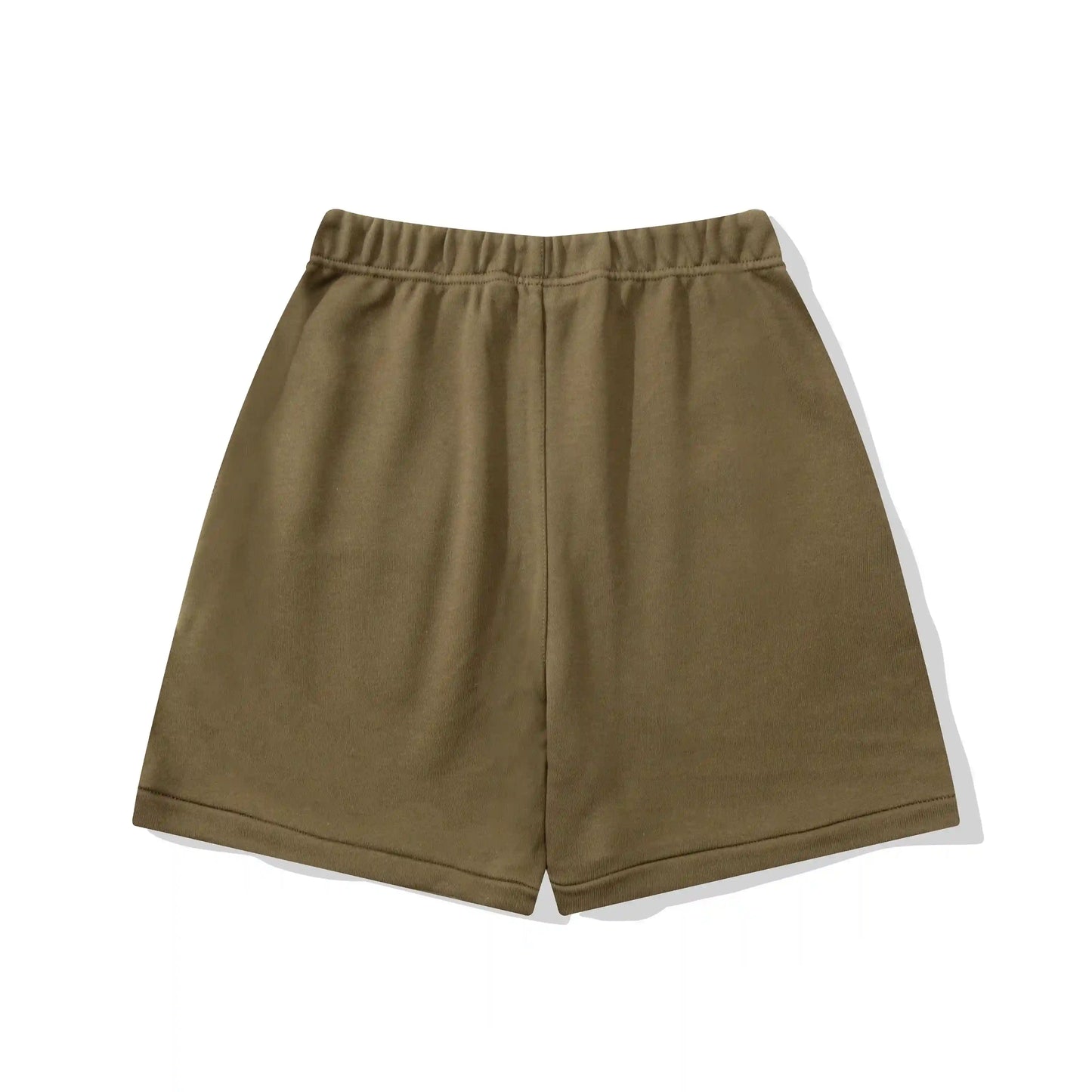detail view of Essentials sage sweat shorts by Fear of God