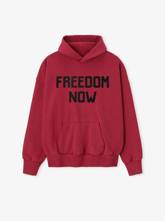 Fear of God ESSENTIALS Signature Freedom Now Red Hoodie