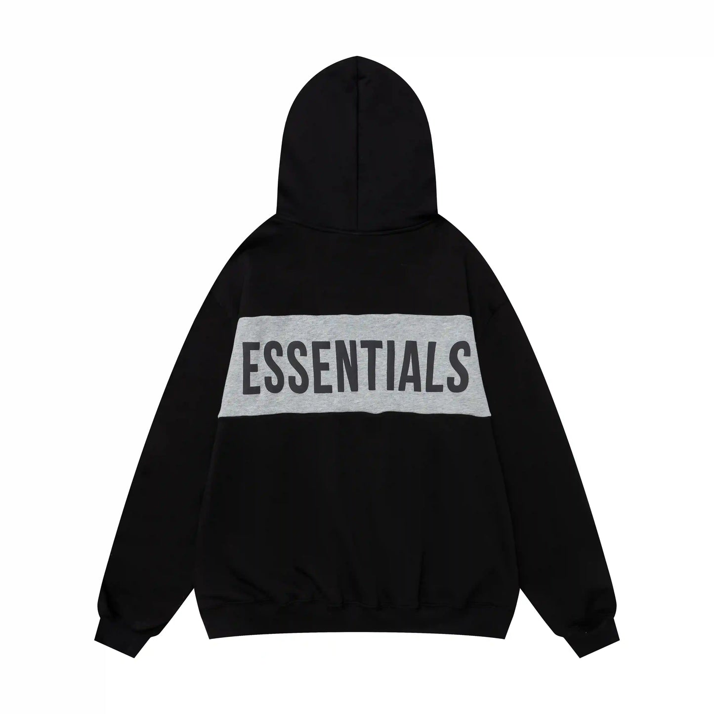 Fear of God Essentials Black Hoodie | Classic Black Pullover Essentials Hoodie