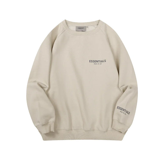 Oatmeal Heather Essentials Sweatshirt, Relaxed Crewneck