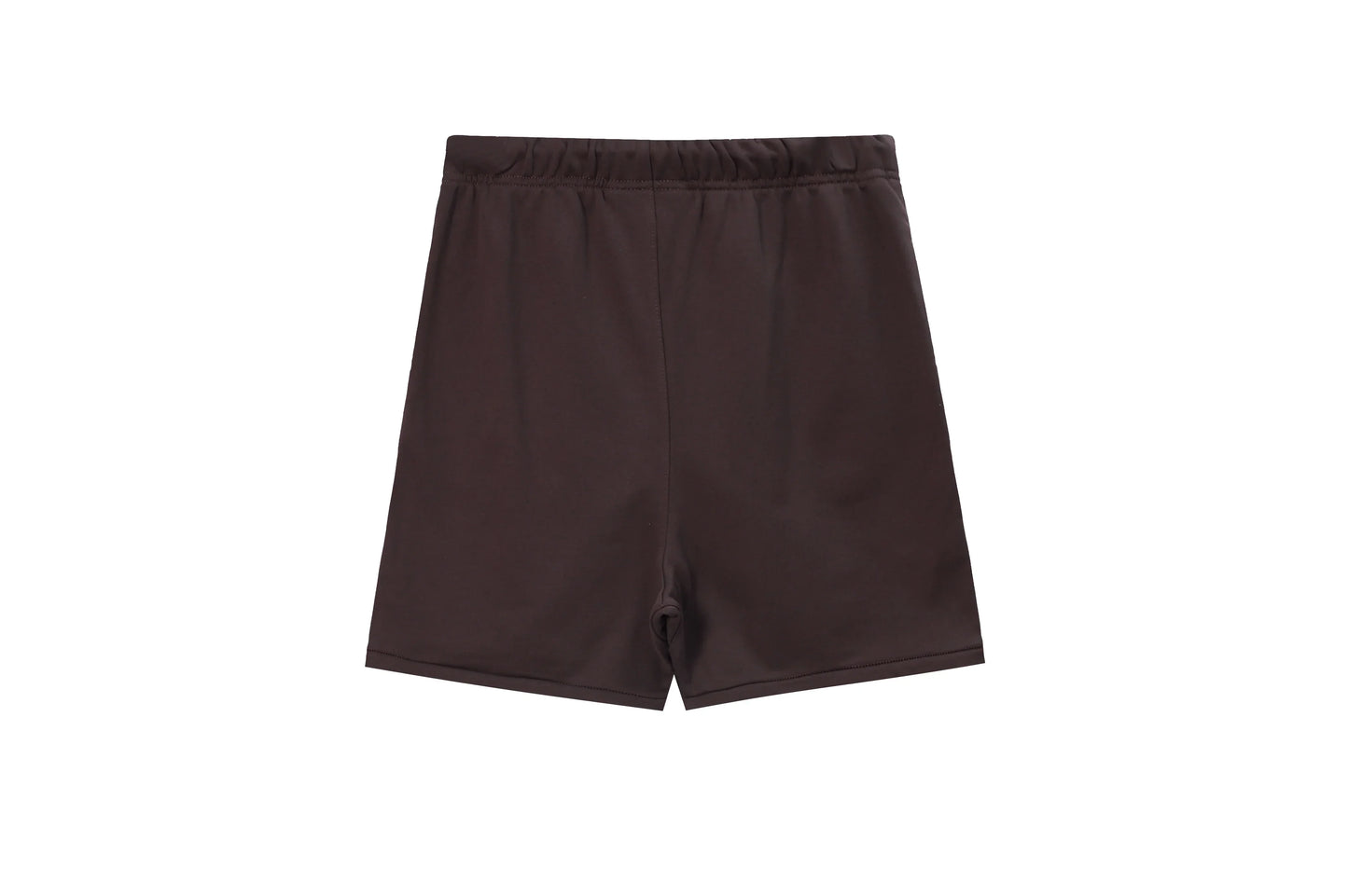 Fear of God Essentials Congo Brown fleece shorts relaxed fit side view