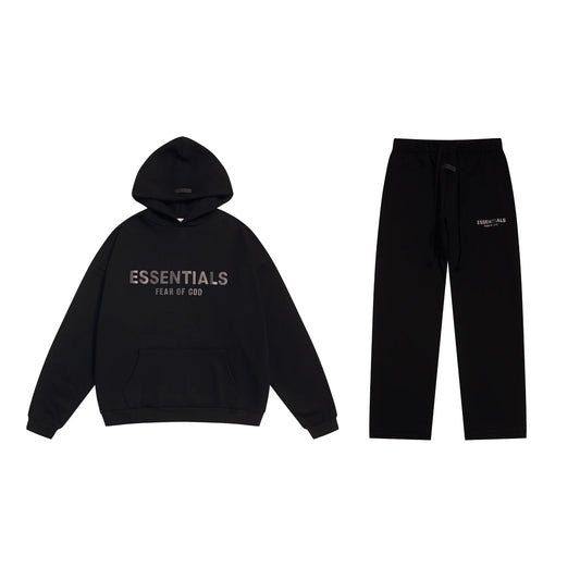Black Essentials Tracksuit Pullover