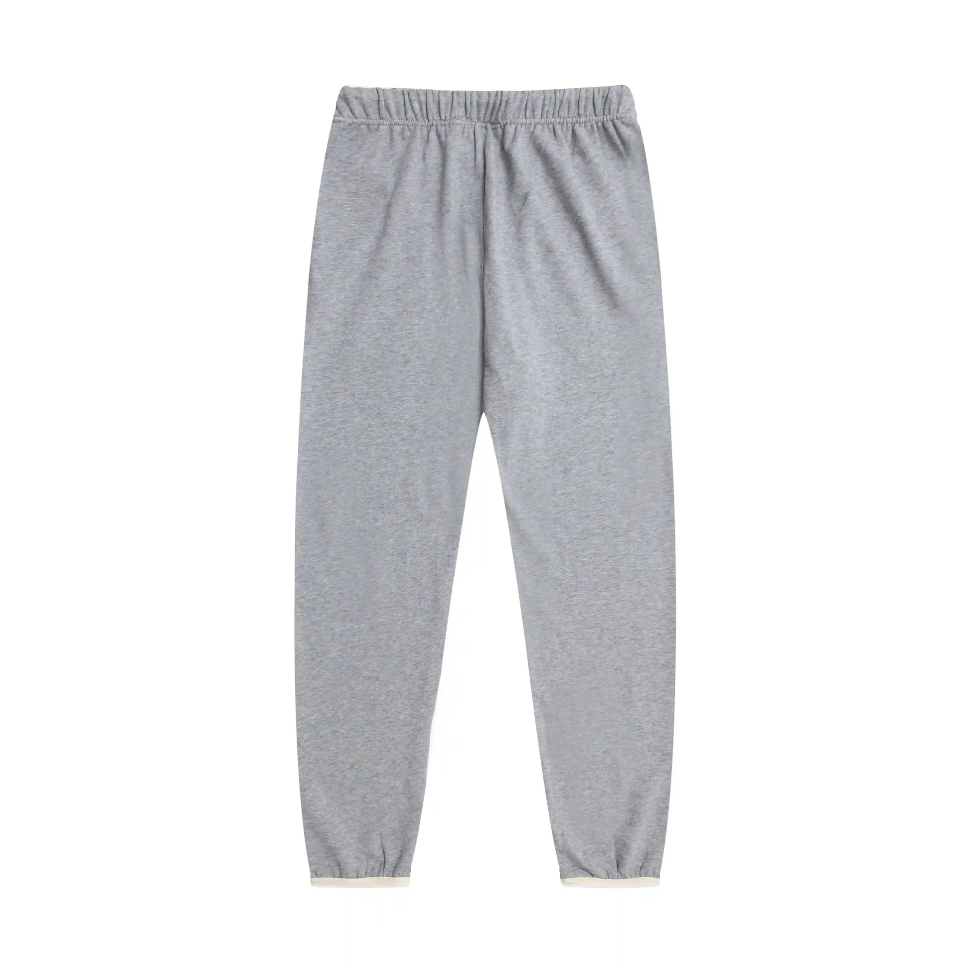 Casual streetwear dark heather oatmeal sweatpants outfit by Fear Of God