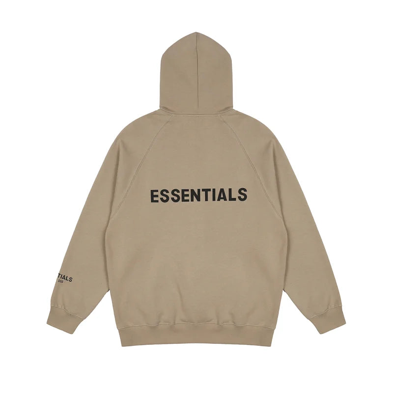 ESSENTIALS Clothing Taupe Zip Fleece Hoodie