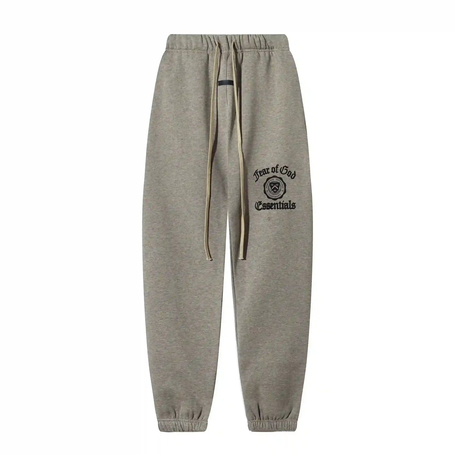 Essentials Heathered Grey Hoodie Set back view – Fear of God set