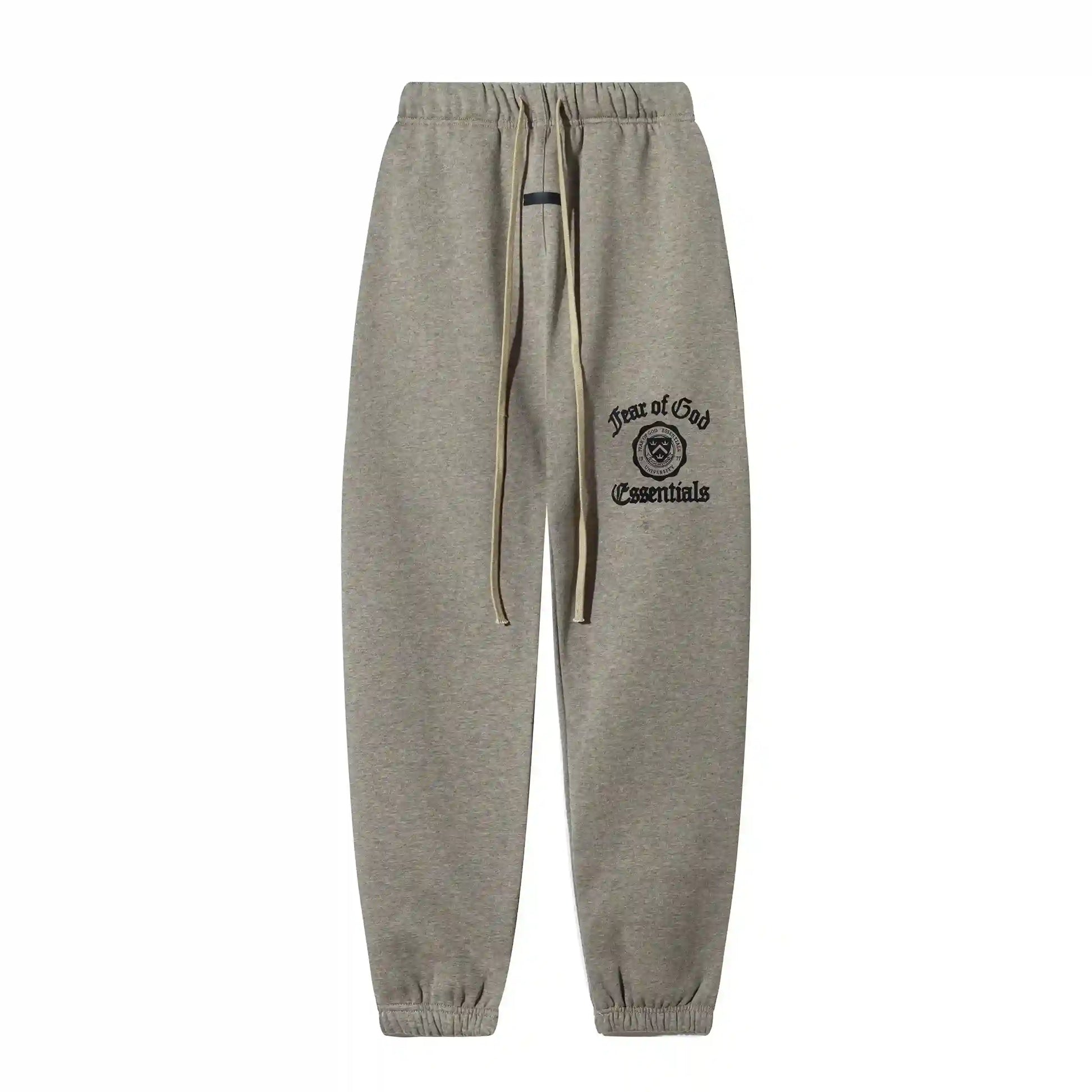 Essentials Heathered Grey Hoodie Set back view – Fear of God set