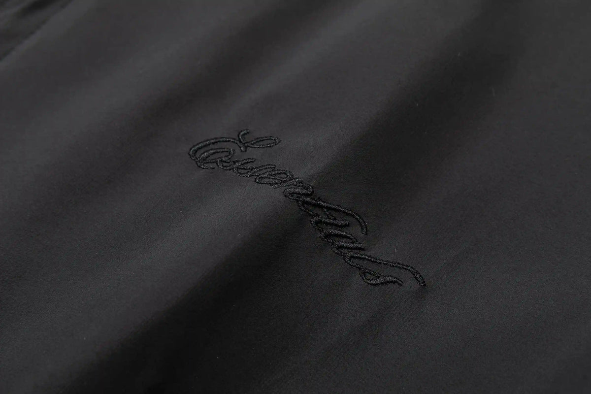 Essentials Tracksuit Black Zip Up Nylon Pullover