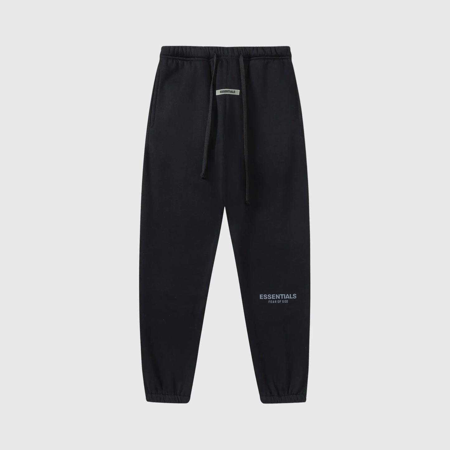 Premium fleece fabric detail on black sweatpants by Fear of God