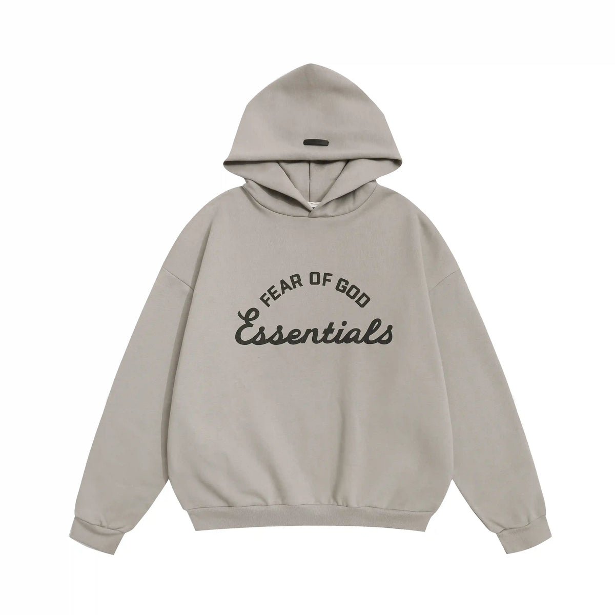 Fear of God Essentials Hoodie – Light Rocky Grey Script Logo