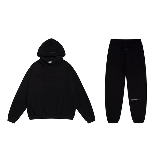 Black Essentials Tracksuit Pullover