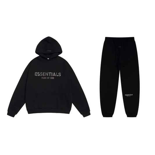 Black Essentials Tracksuit Pullover
