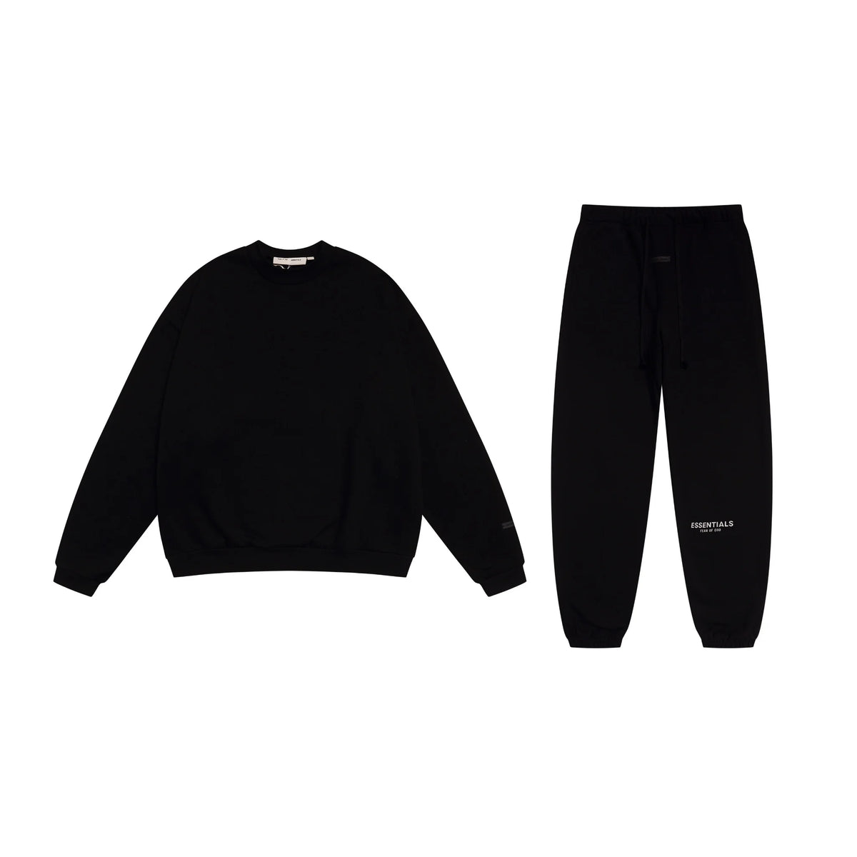 Black Essentials Tracksuit Pullover