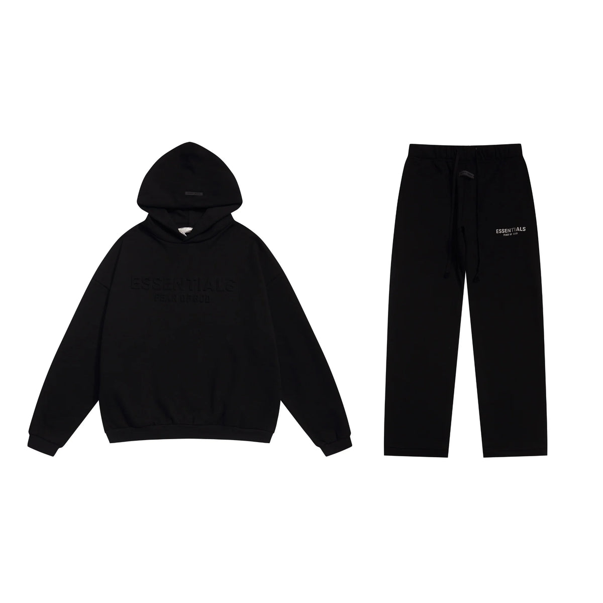 Black Essentials Tracksuit Pullover