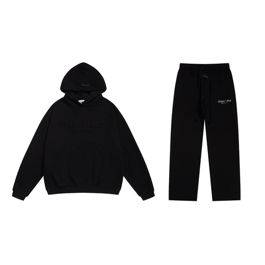 Black Essentials Tracksuit Pullover