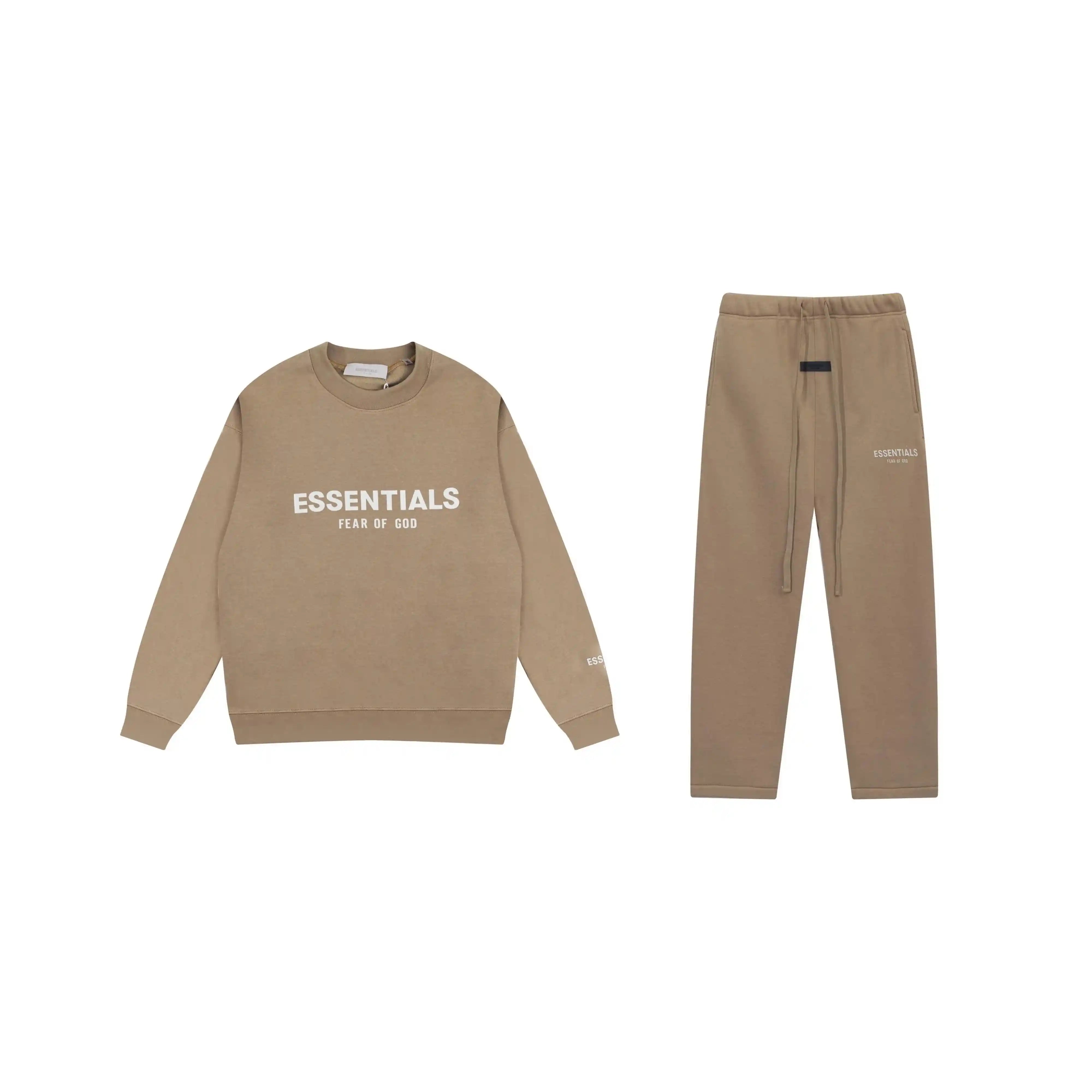 ESSENTIALS Clothing Dark Beige Tracksuit