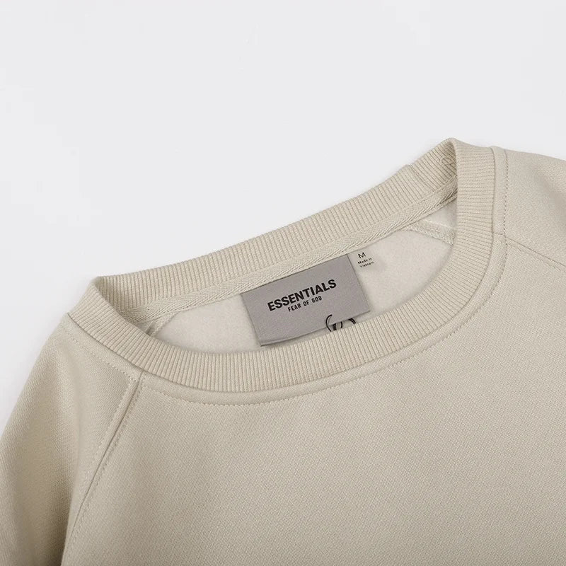 Oatmeal Heather Essentials Sweatshirt, Relaxed Crewneck