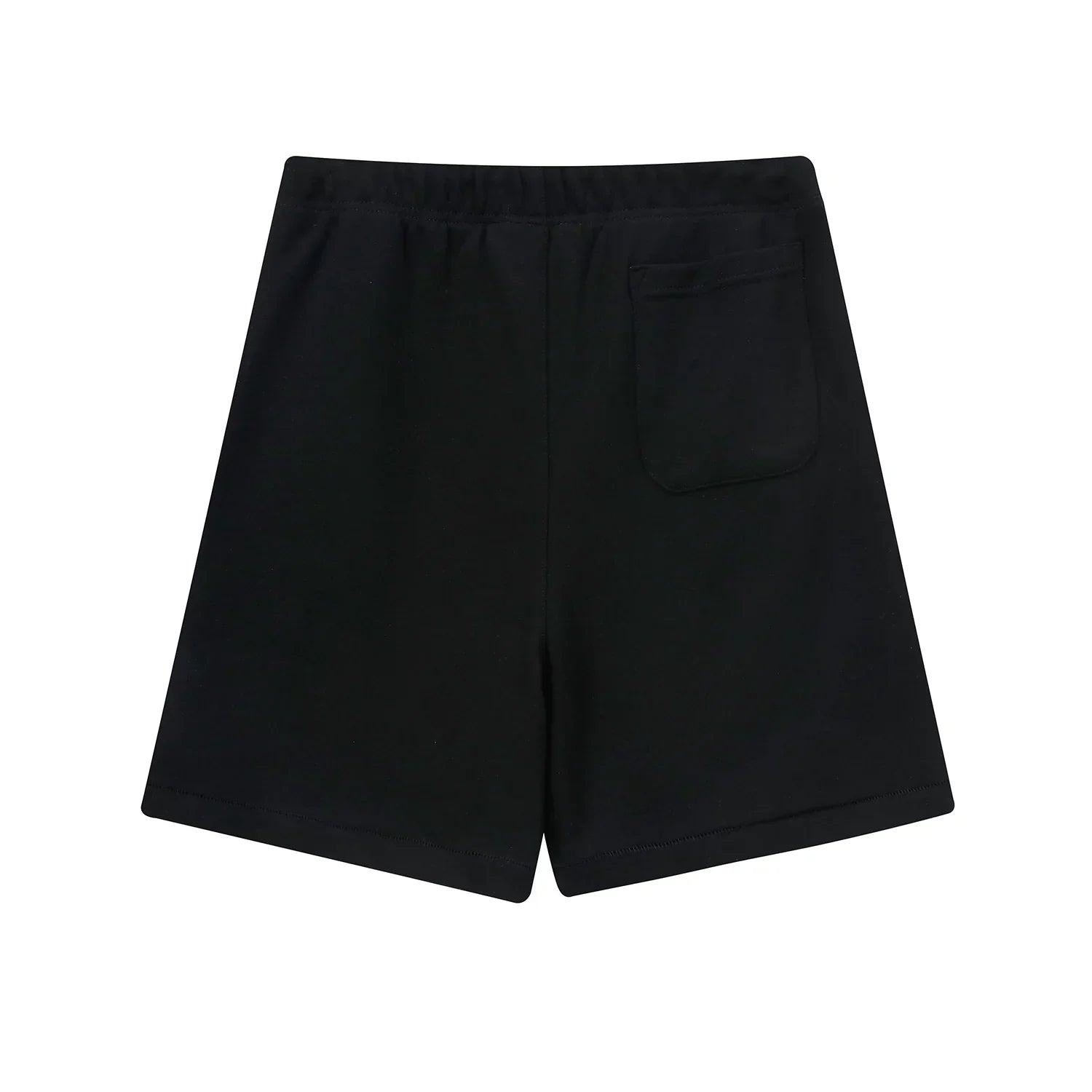 Fear of God Essentials Black fleece shorts relaxed fit side view