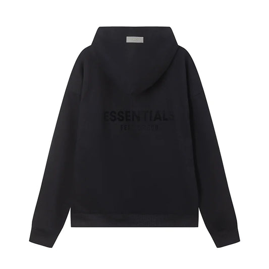 essentials black hoodie soft fleece pullover casual