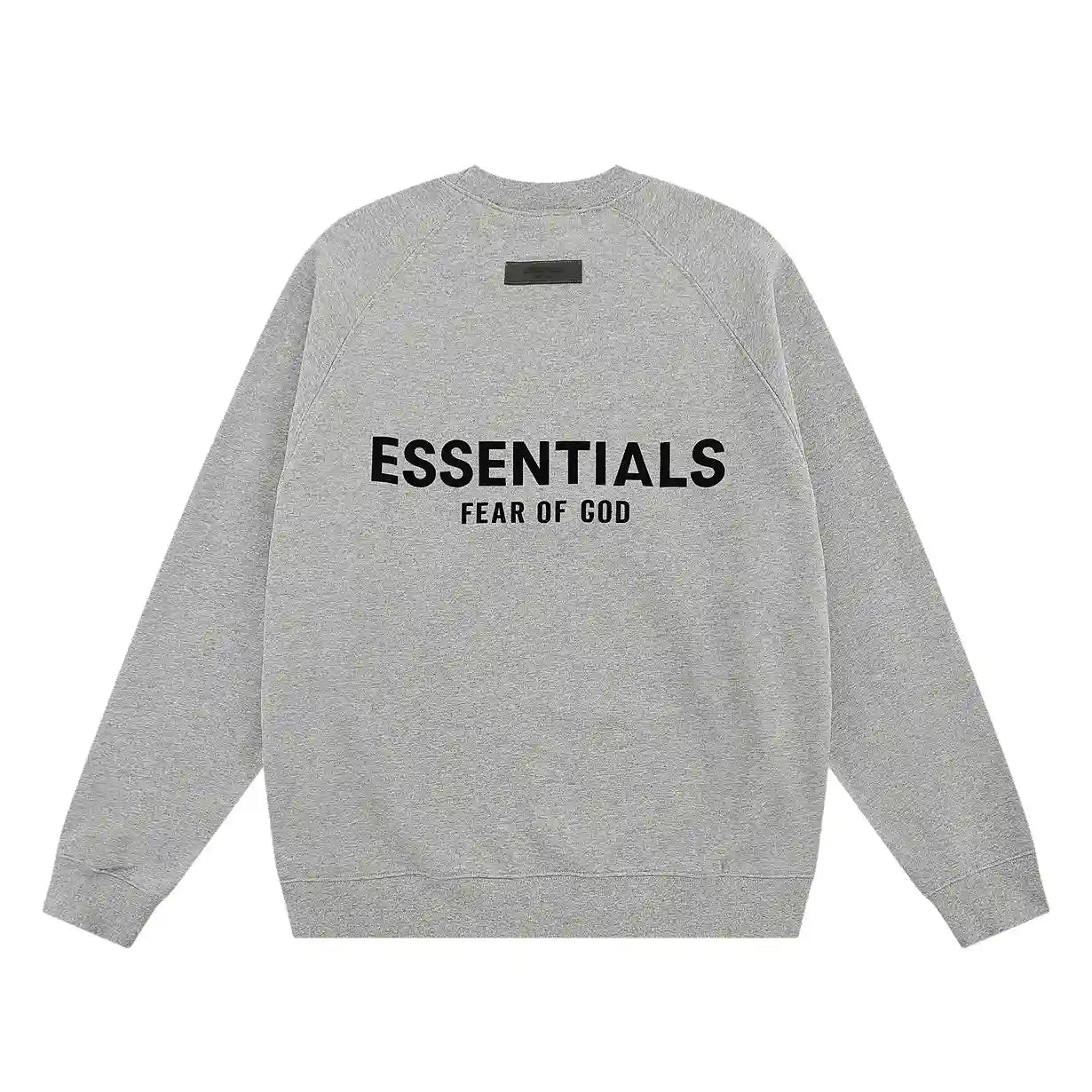 essentials light heather oatmeal crewneck sweatshirt soft fleece casual