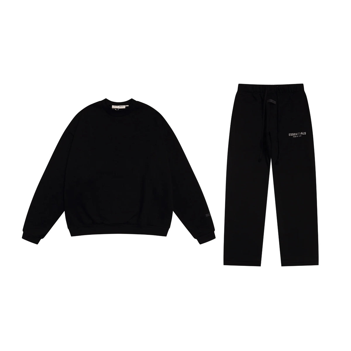 Black Essentials Tracksuit Pullover