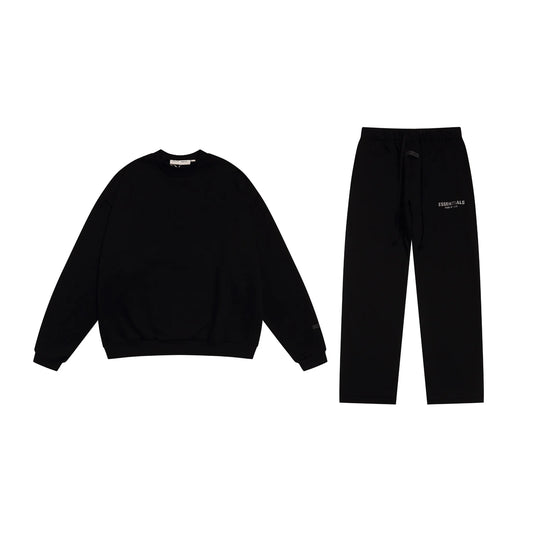 Black Essentials Tracksuit Pullover