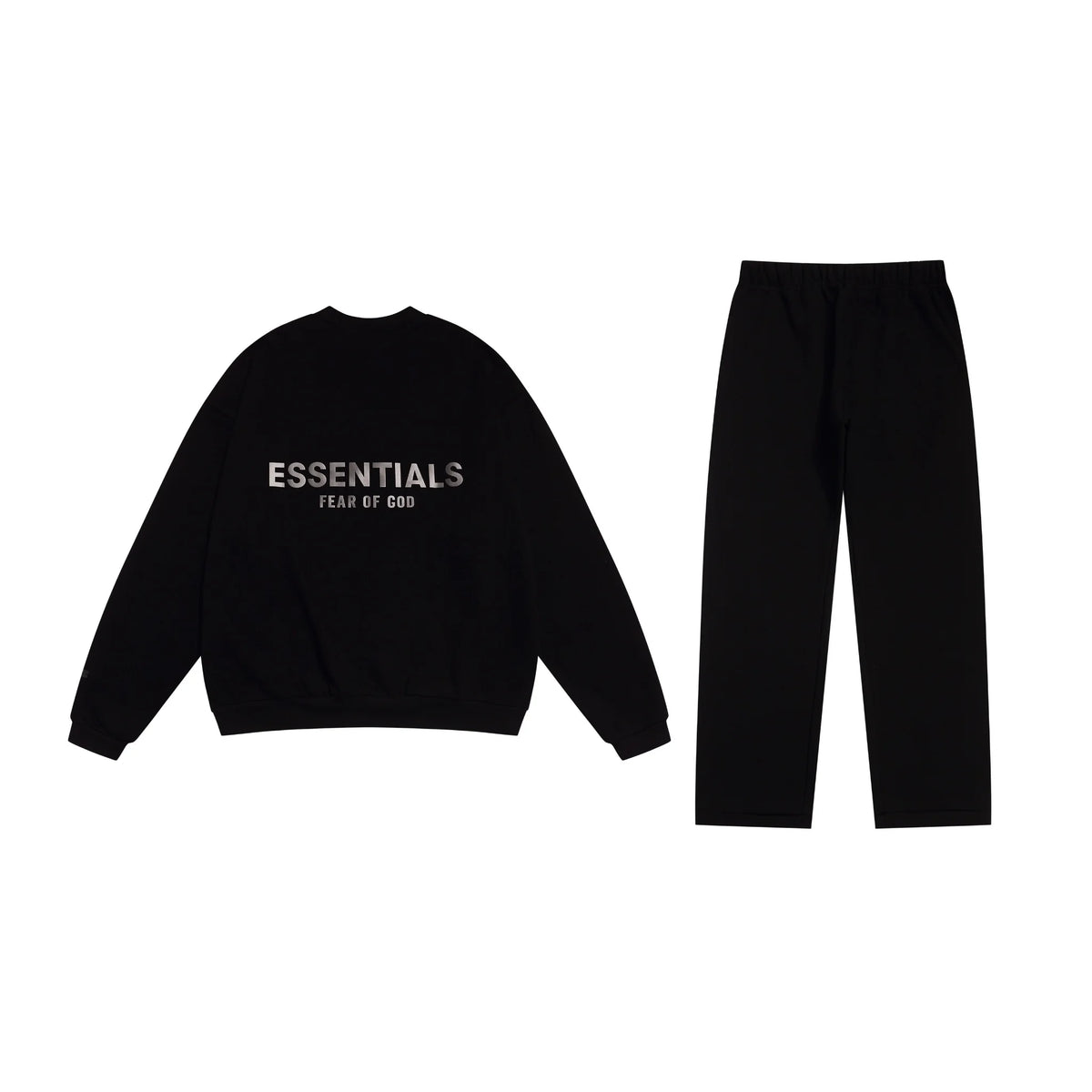 Black Essentials Tracksuit Pullover