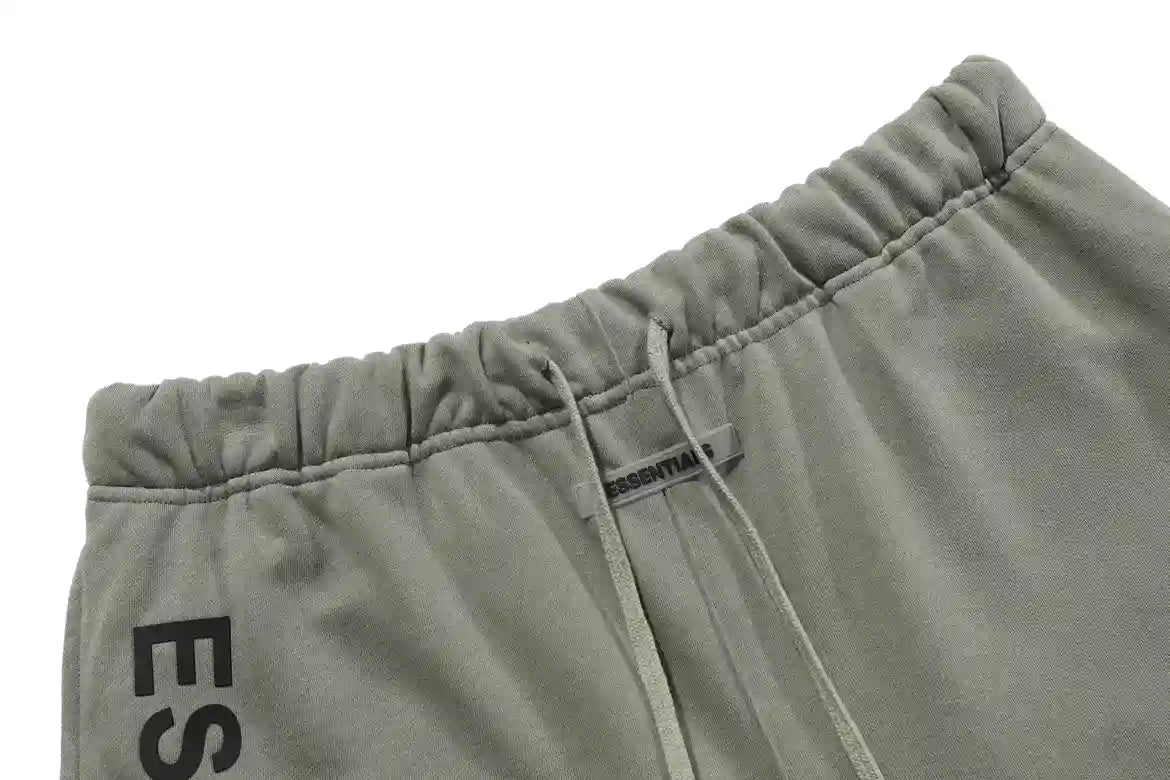 Fear of God Essentials grey fleece shorts with tonal logo and relaxed fit