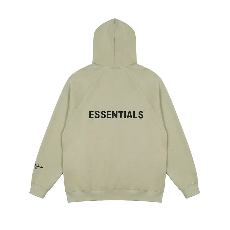 Fear of God Essentials Ash Grey zip-up hoodie relaxed fit