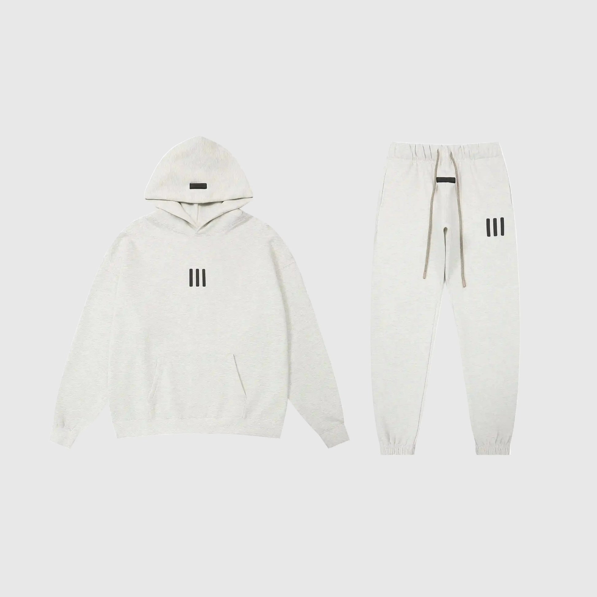 Essentials cloud dance comfy fleece tracksuit set with relaxed fit by Fear Of God