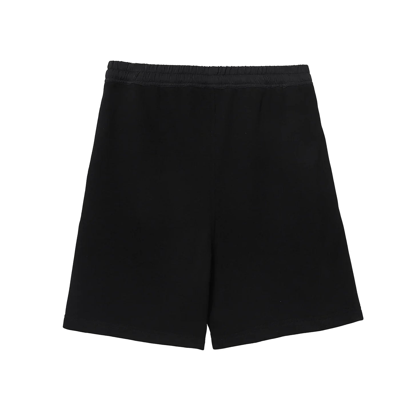Fear of God Essentials Black fleece shorts relaxed fit side view