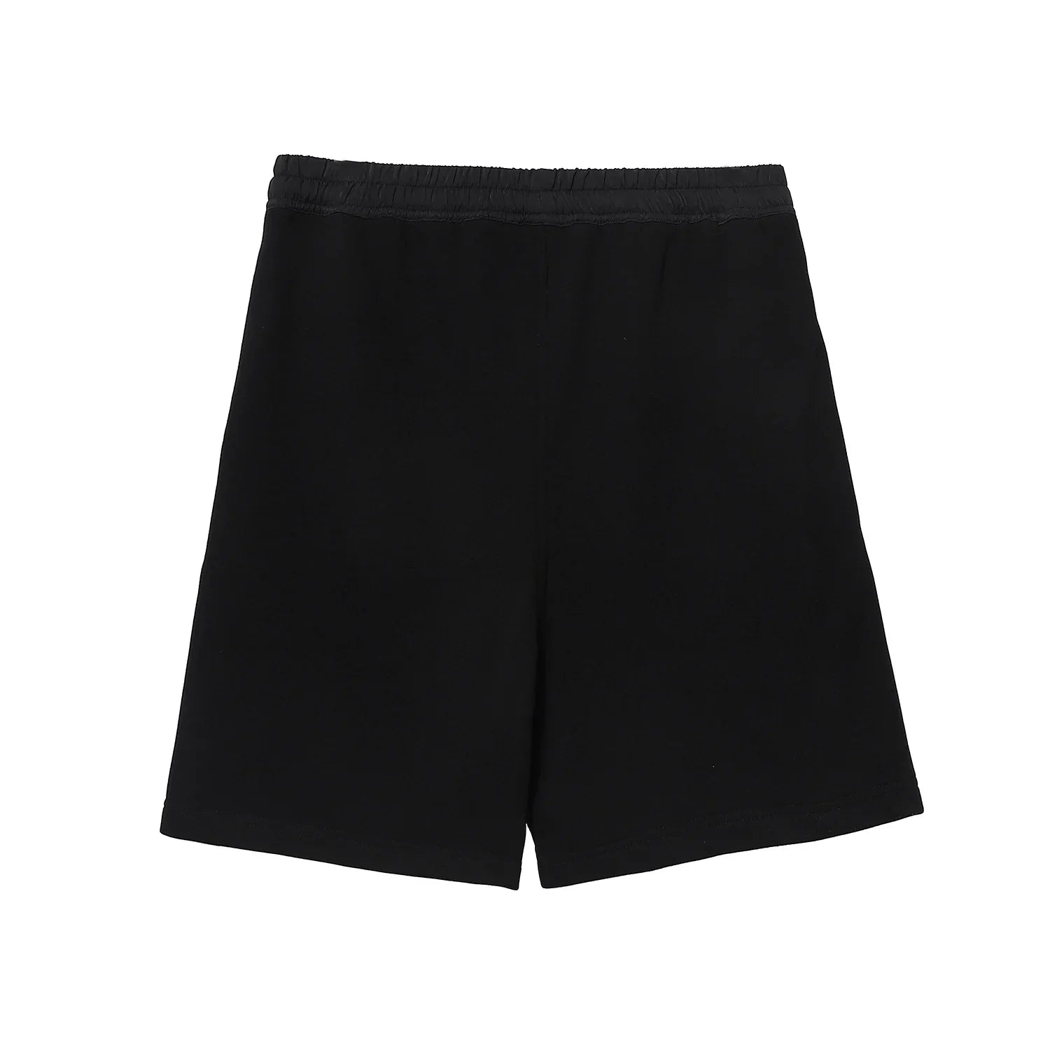 Fear of God Essentials Black fleece shorts relaxed fit side view