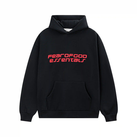 Fear of God ESSENTIALS Black Hoodie SS26